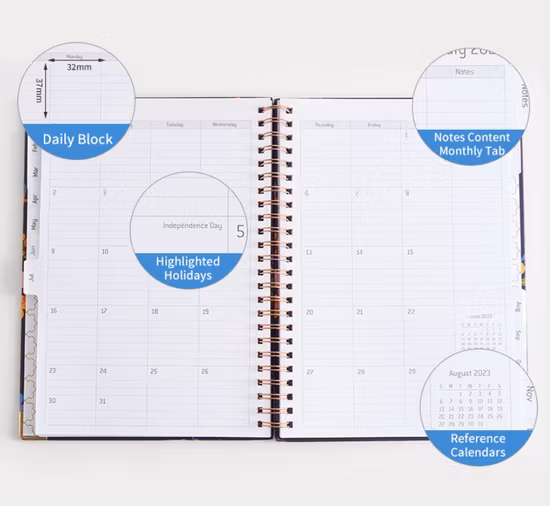 High Quality Professional Custom Offset Digital Printing Spiral Children Notebook