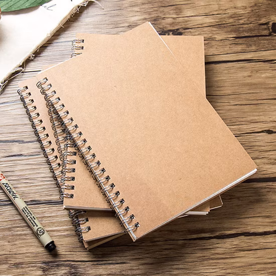Blank Notebook of Retro Sketch Paper