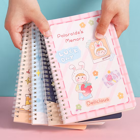 Custom Printed Logo Diary Note Book Fancy Pocket Hard Cover A5 Spiral Journals Notebooks