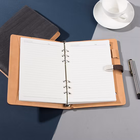 Branding Wireless Charging A5 Executive Power Bank Notebook with Charger