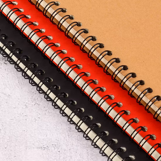 Custom Leather Notebook Printed Agenda Planner Journal Notebook with Metal Ring Binding